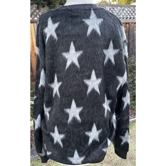 Zara man Printed fur sweatshirt SWEATER Star print size Large - Picture 4 of 10